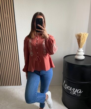 Blouse Sienna – Terracotta Blouse Sienna – Terracotta