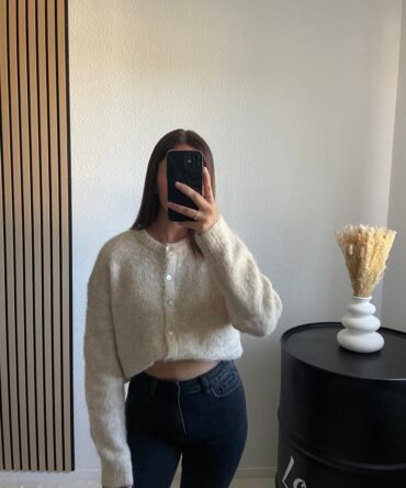 Gilet alpaga beige tendance Loevya - Nouvelle collection