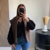 Gilet élégant mode femme - Chocolat - Loevya boutique e-shop pour femme