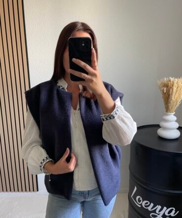 Gilet Lou marine Loevya - E-shop tendance boutique
