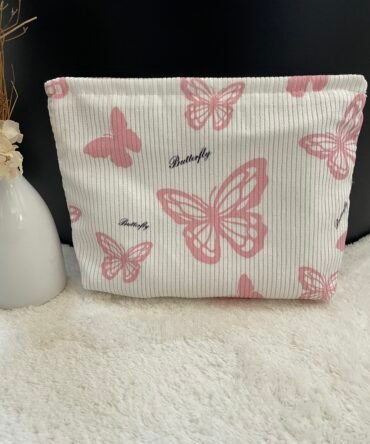 Trousse à maquillage Papillon Rose