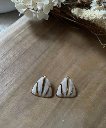 Boucles d&rsquo;oreilles Blanches