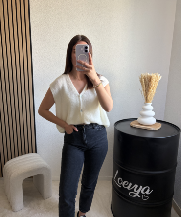 Gilet Laura – Ecru