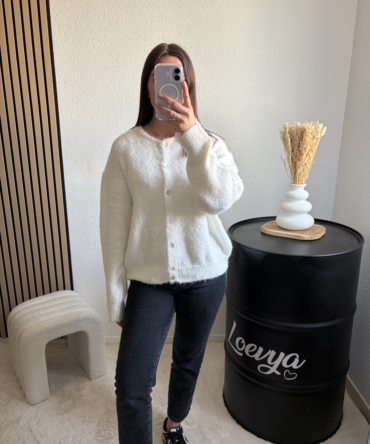 Cardigan Zoé – Blanc