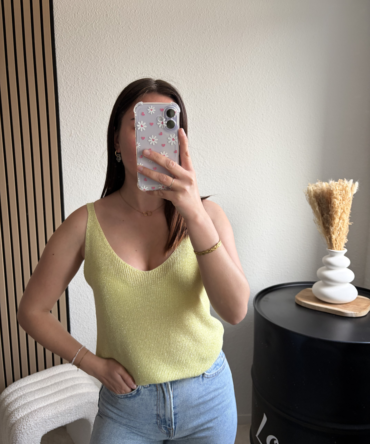 Débardeur à Pailettes – Jaune