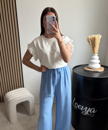 Pantalon Clara – Bleu ciel