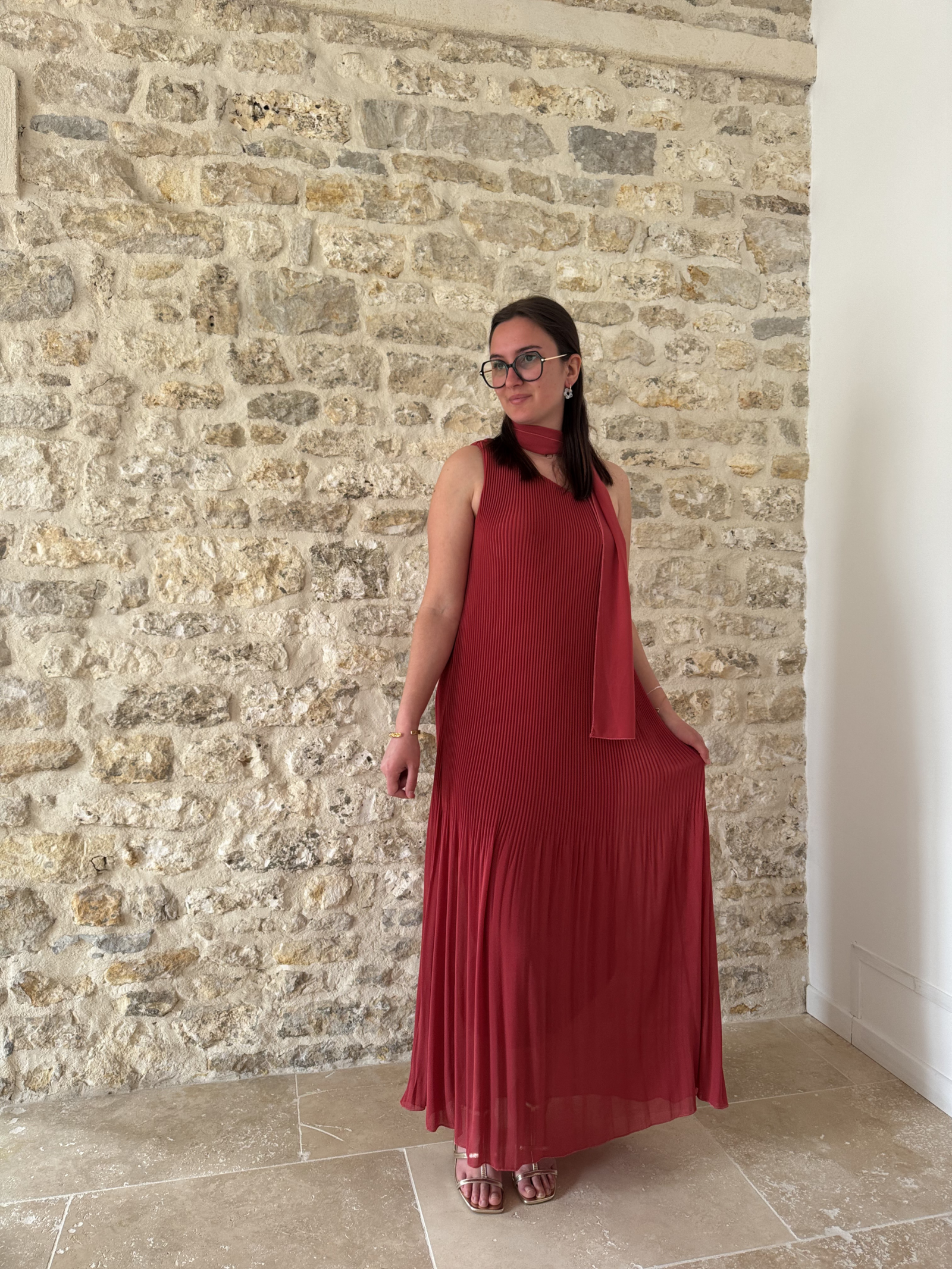 Robe asymétrique - Vieux rose – Image 2