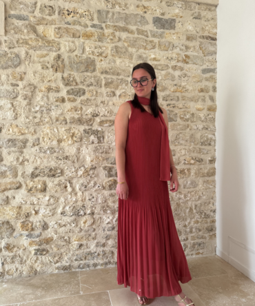 Robe asymétrique – Vieux rose