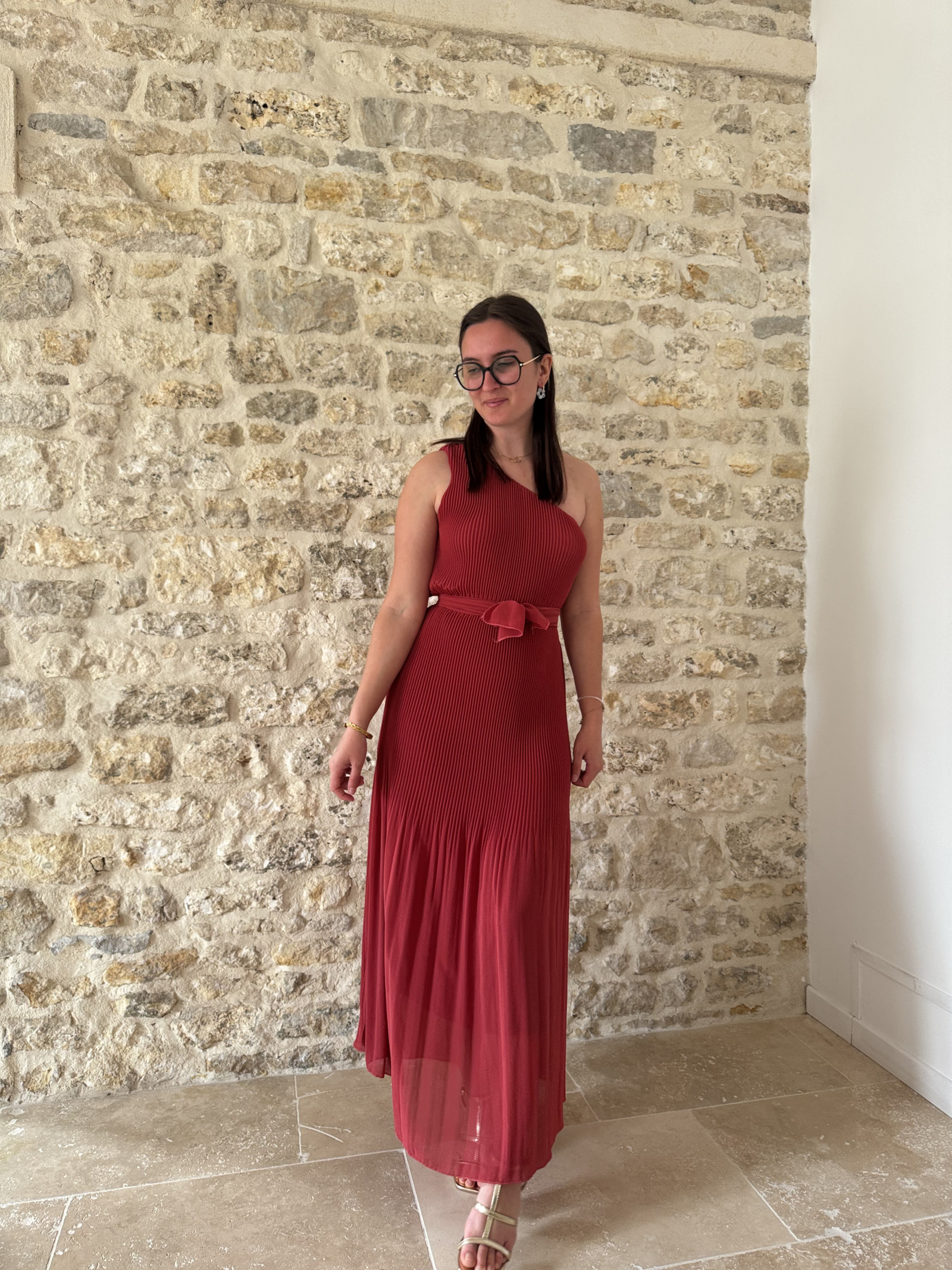 Robe asymétrique - Vieux rose – Image 4