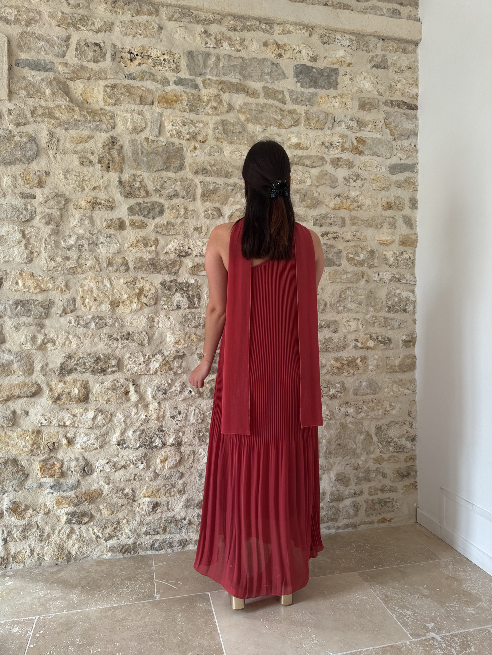 Robe asymétrique - Vieux rose – Image 3