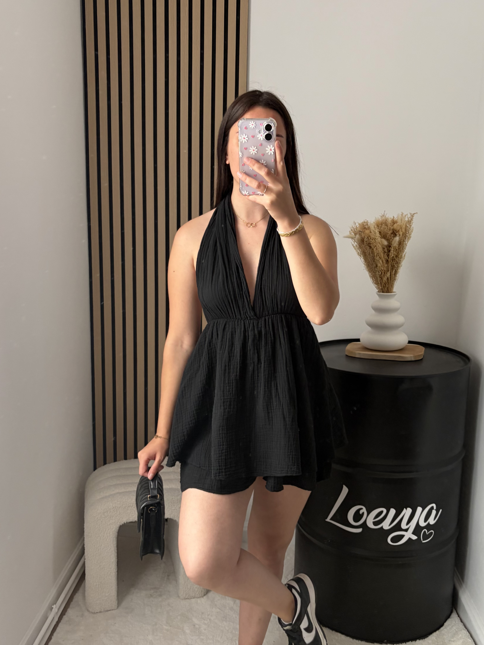 Combishort gaze de coton
