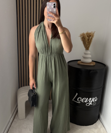 Combinaison gaze de coton – Kaki