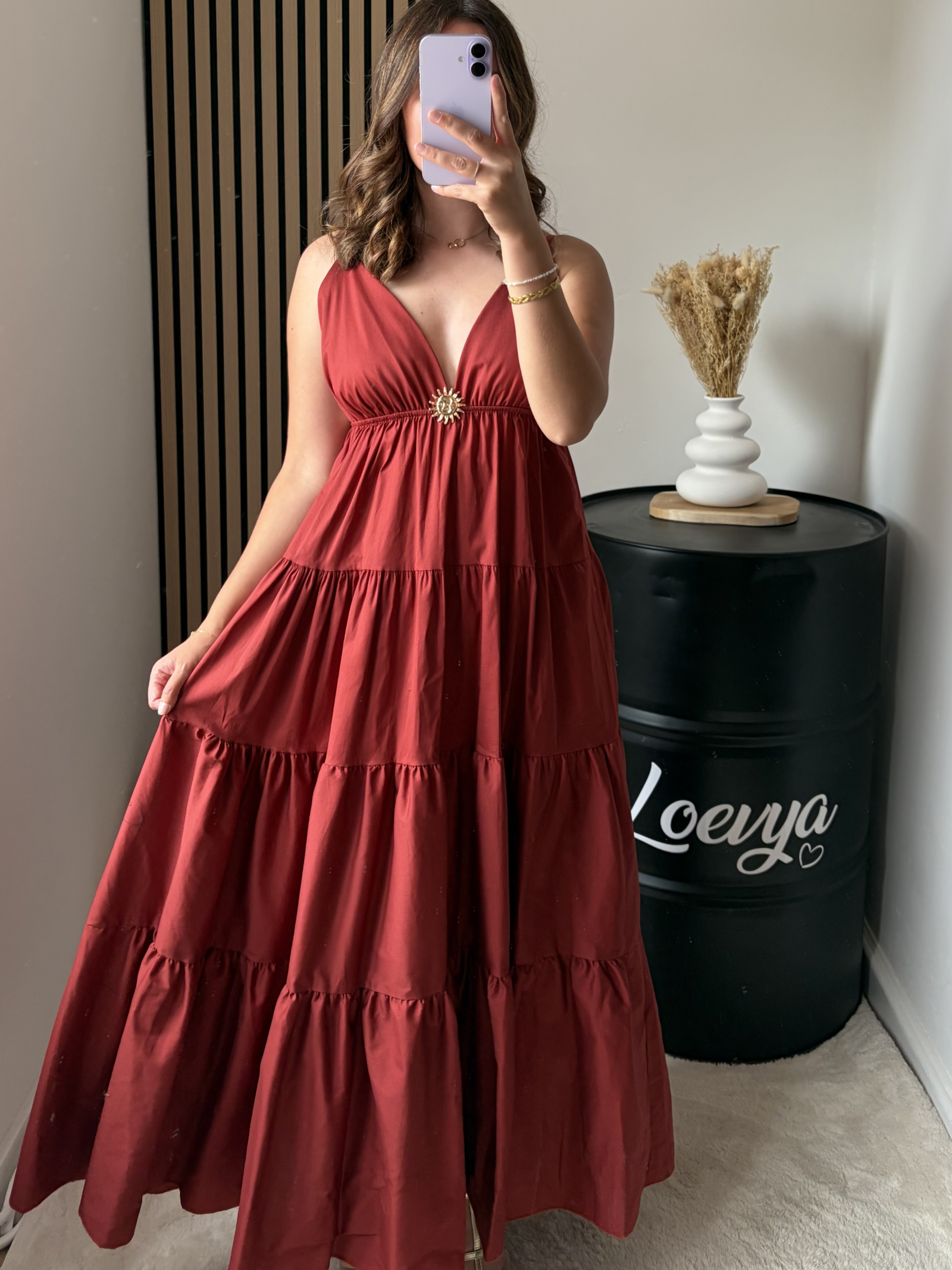 Robe Oria longue - Terracotta – Image 3