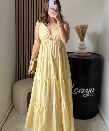 Robe Oria longue – Jaune