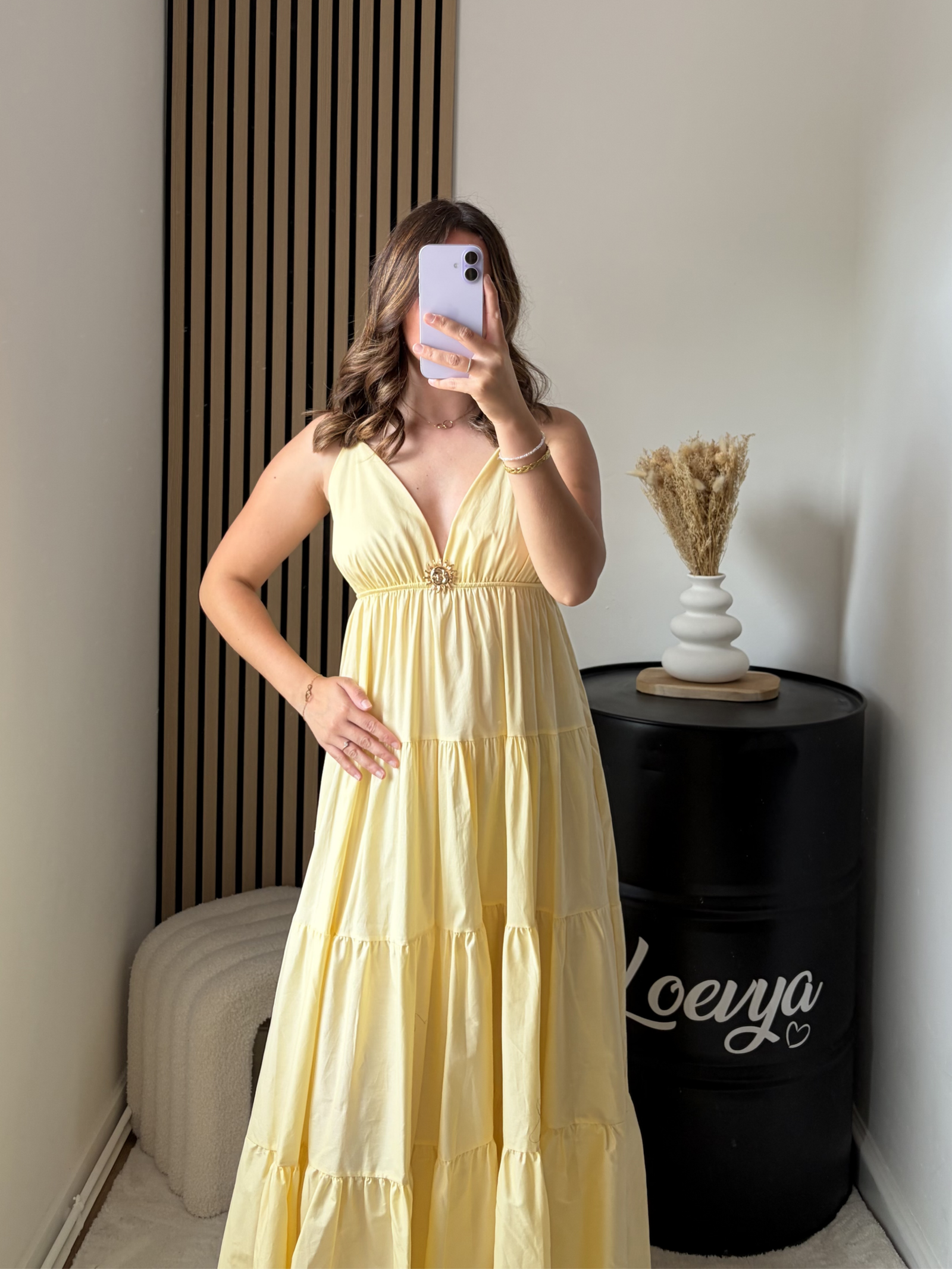 Robe Oria longue - Jaune – Image 2