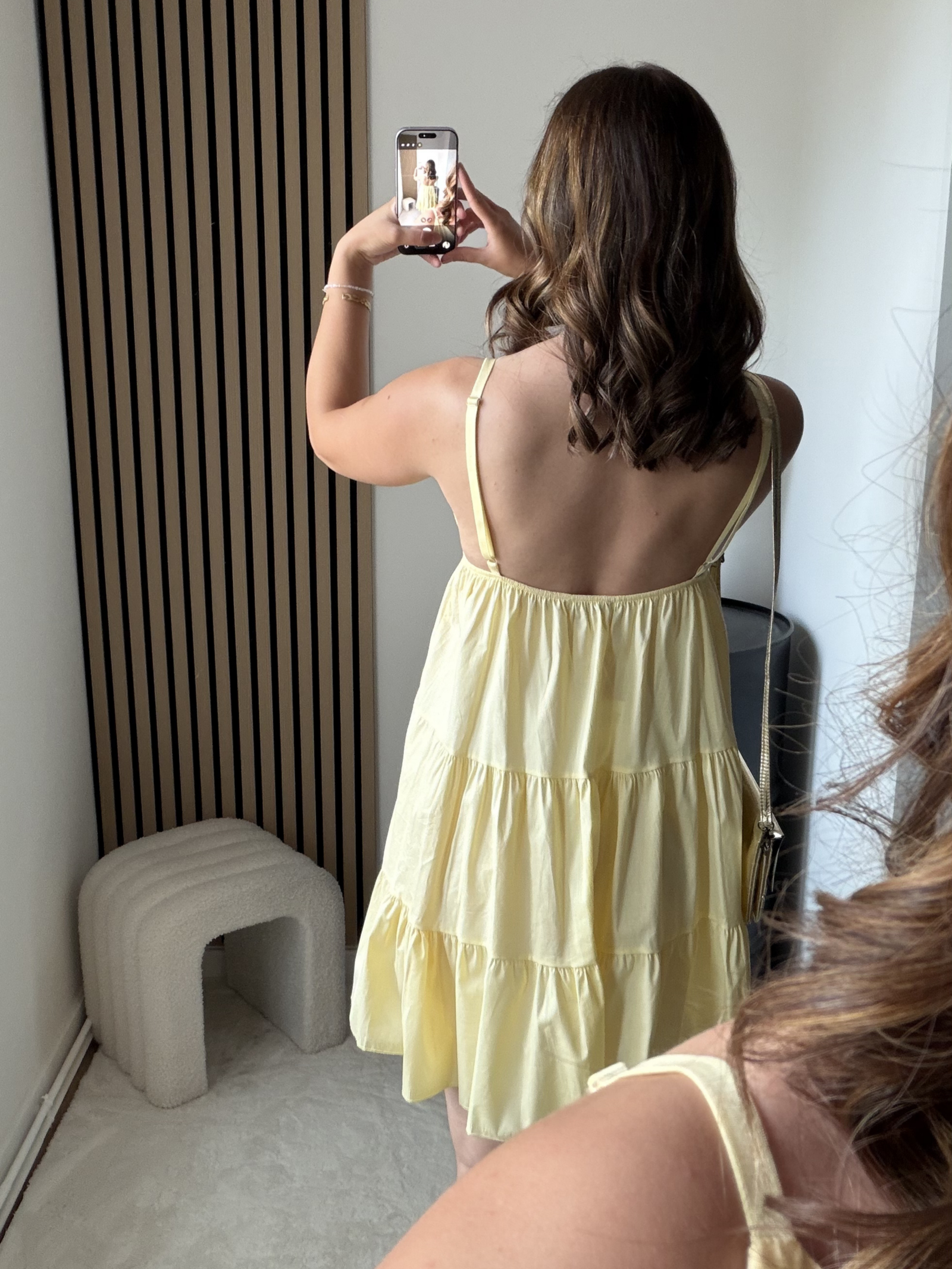 Robe Oria courte -Jaune – Image 3
