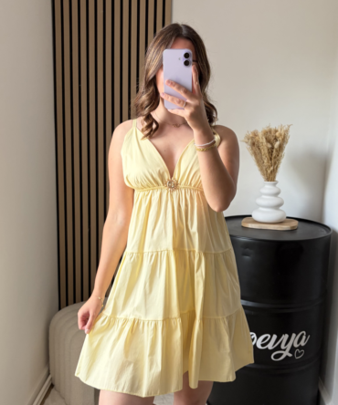 Robe Oria courte -Jaune