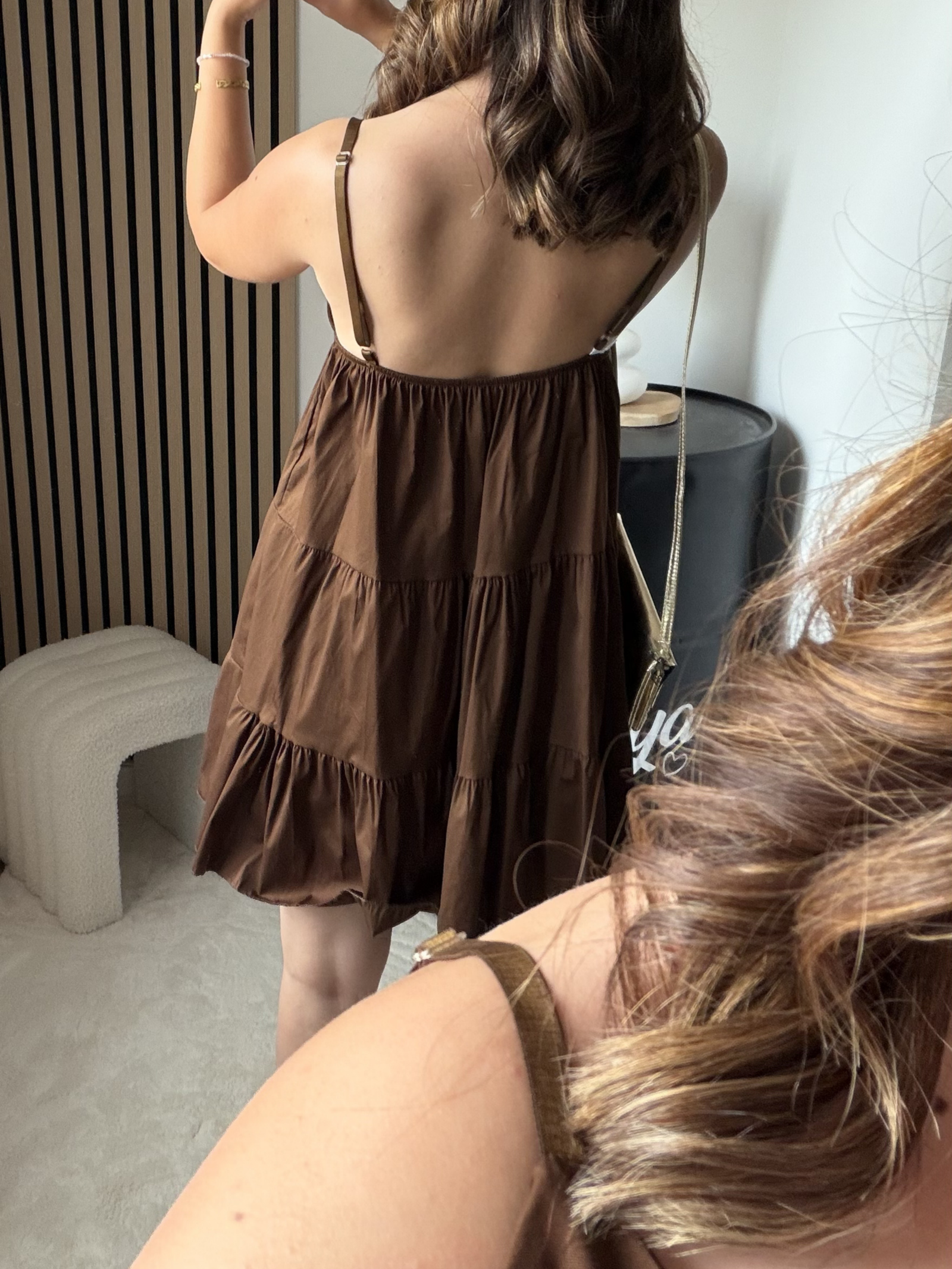Robe Oria courte -Chocolat – Image 2