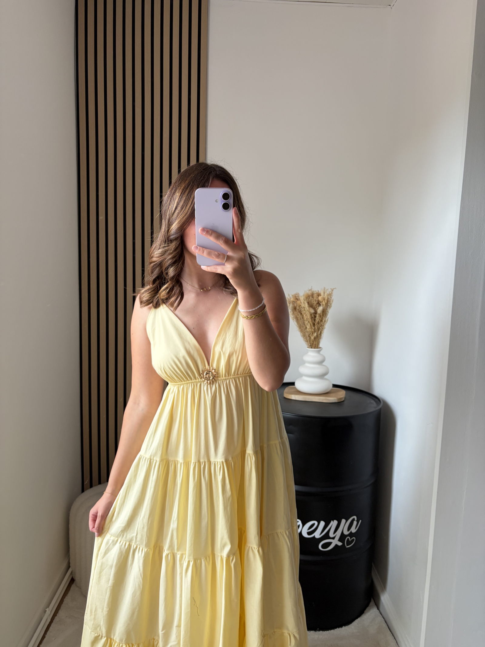 Robe Oria longue - Jaune – Image 3