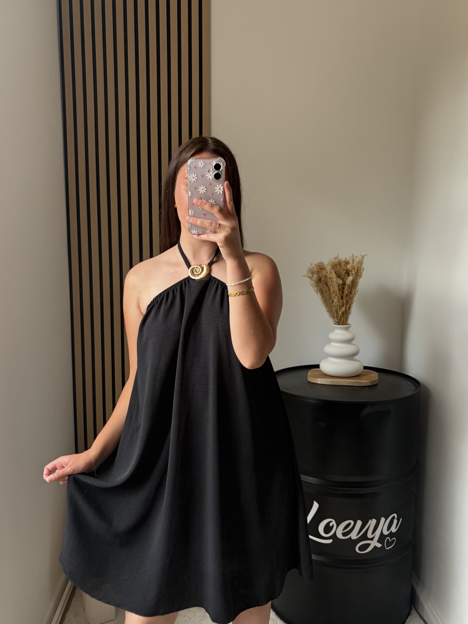 Robe Coquillage - Noir – Image 2
