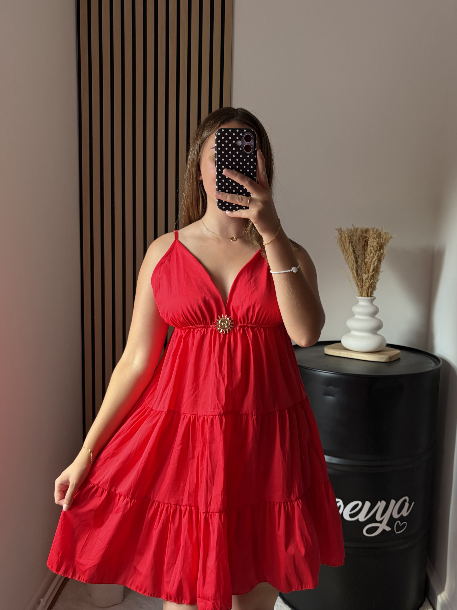 Robe Oria courte - Rouge