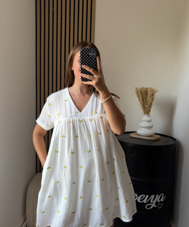 Robe short citron