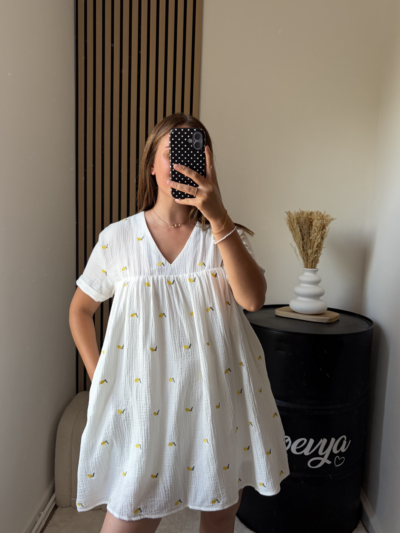 Robe short citron