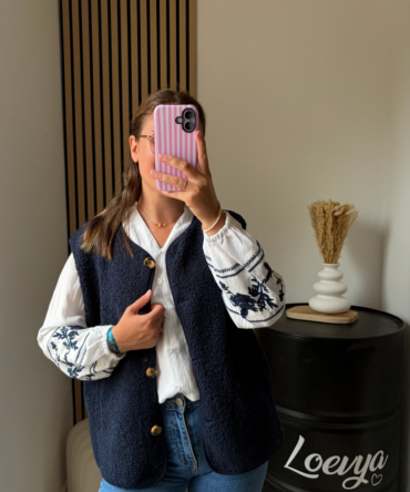 Gilet Teddy – Marine