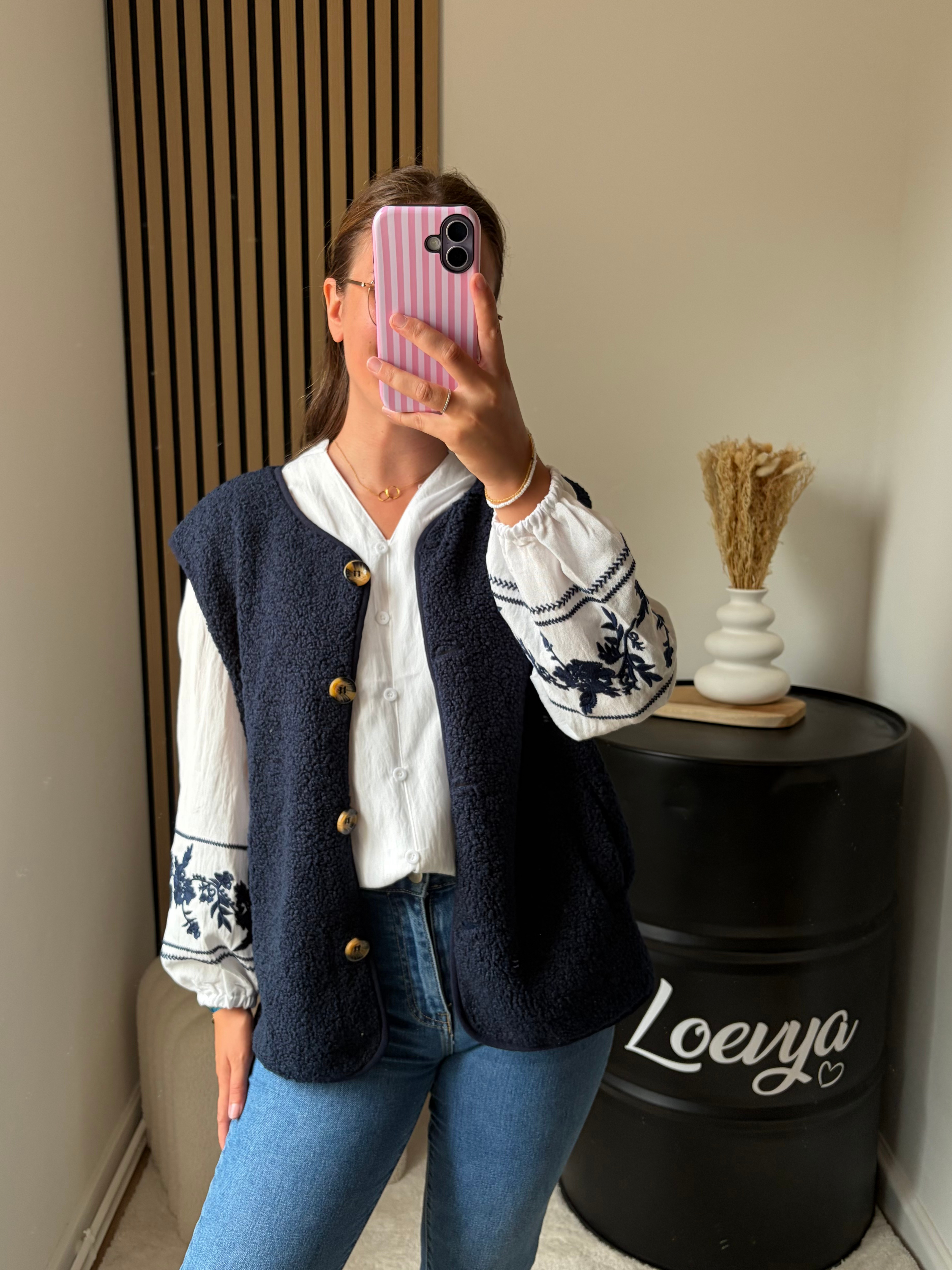 Gilet Teddy - Marine – Image 2